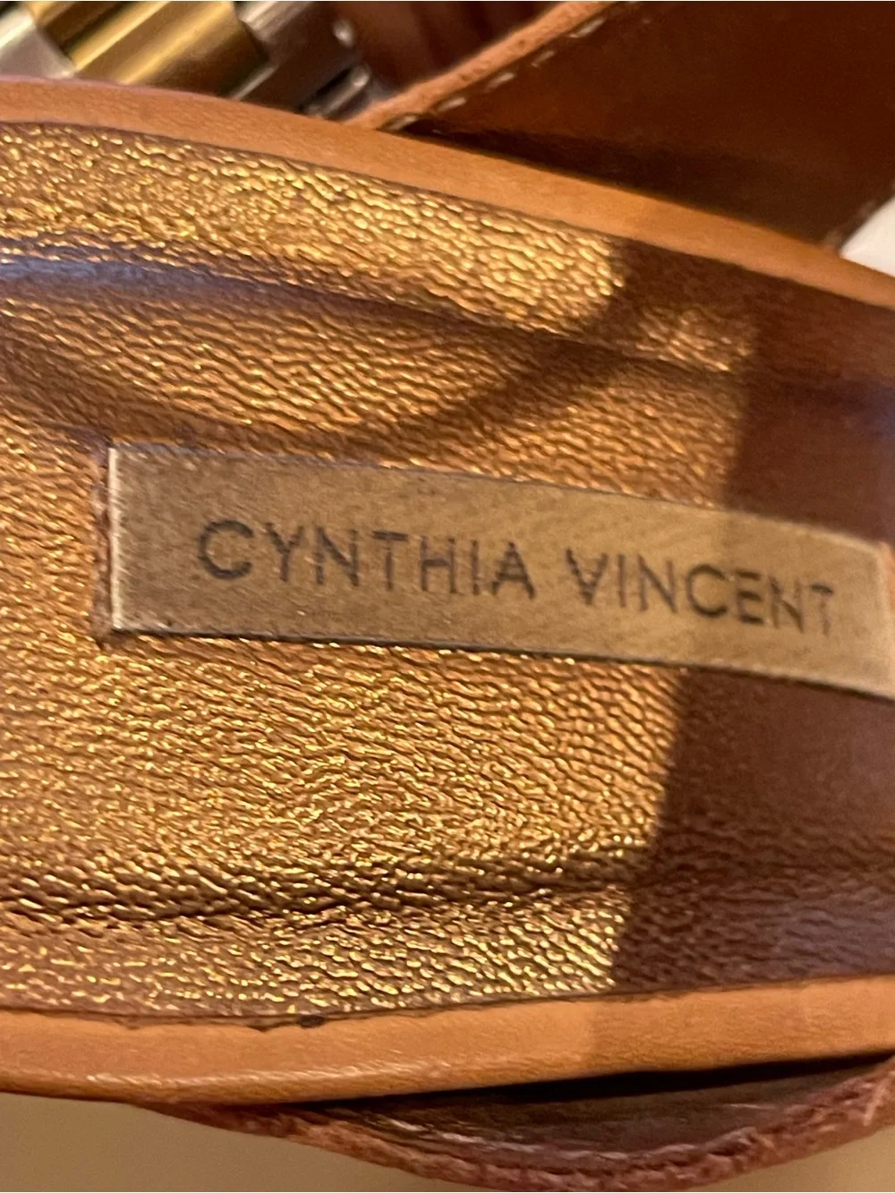 Cynthia Vincent Women’s Wood Wedge Heels SZ 8,5